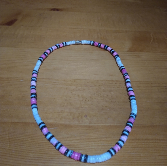 Surf Necklace Surfer Necklace ,White,Pink black shell necklace - Picture 7 of 15